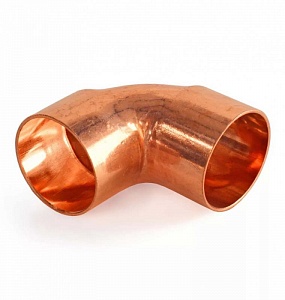 Угол медный 1/2" 90 градусов двухраструбный